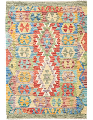 Kilim 102x146 Cm Kilim Afghanistan Lana Cardata A Mano