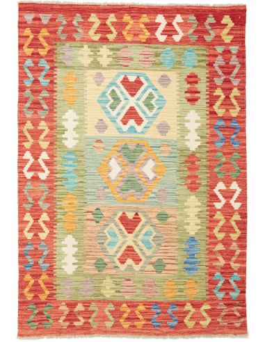 Kilim 102x148 Cm Kilim, Afghanistan, Hand-carded Wool (warp: