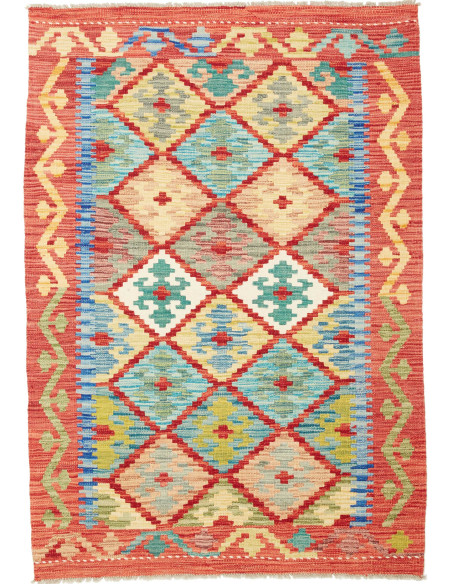 Kilim 102x146 Cm Kilim Afghanistan Hand-carded Wool (warp: