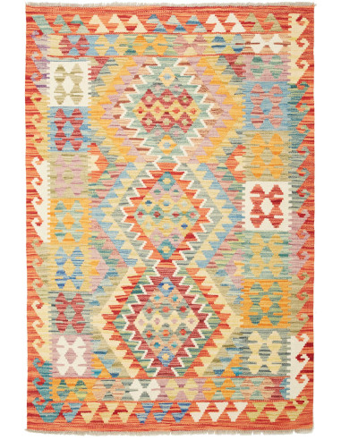 Kilim 102x148 Cm Kilim, Afghanistan, Lana Cardata A Mano