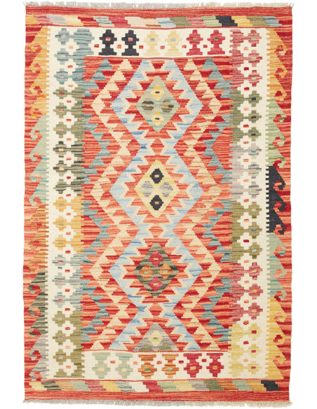 Kilim 101x147 Cm Kilim Afghanistan Hand-carded Wool (warp: