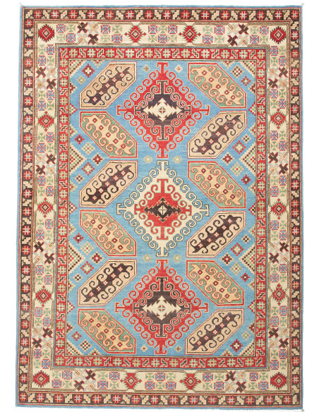 Tappeto Kazak Pakistan 150x212 Azzurro Rosso