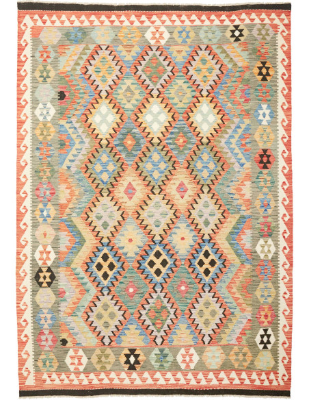 Kilim 202x286 Cm Kilim Afghanistan, Hand-carded Wool (cotton