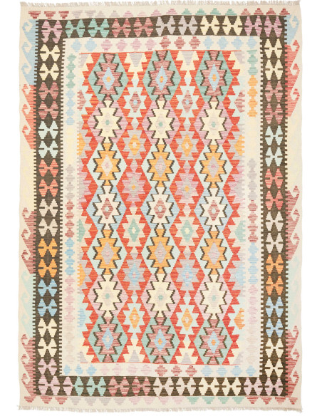 Kilim 203x293 Cm Kilim, Afghanistan, Lana Cardata A Mano