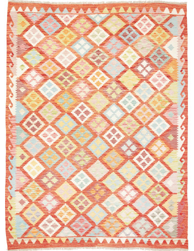 Kilim 183x241 Cm Kilim Afghanistan Hand-carded Wool, Cotton