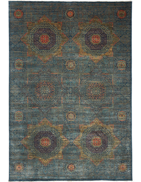 Rug Mamlouk Pakistan 203x299 Teal Ochre