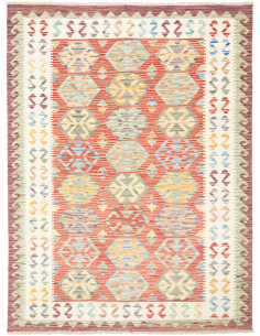 Kilim 133x173 Cm Kilim, Afghanistan, Lana Cardata A Mano