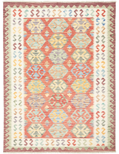 Kilim 133x173 Cm Kilim, Afghanistan, Lana Cardata A Mano