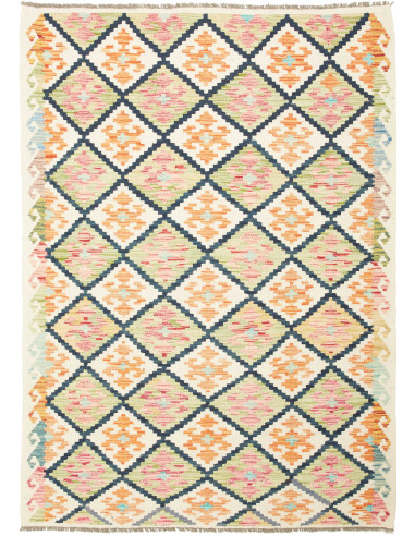 Kilim 128x180 Cm Kilim Afghanistan. Lana Cardata A Mano