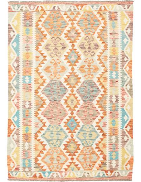 Kilim 124x175 Cm Kilim, Afghanistan, Lana Cardata A Mano,