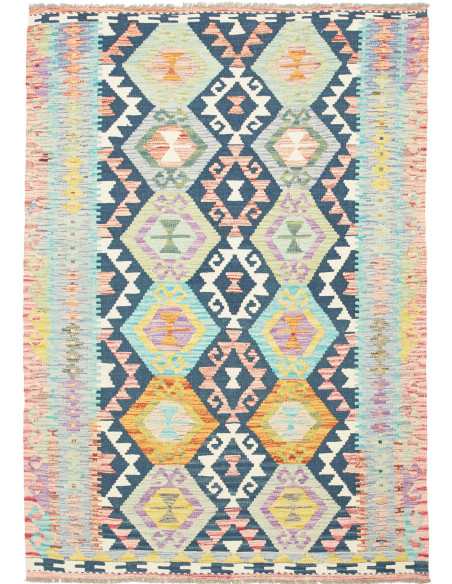 Kilim 129x179 Cm Kilim Afghanistan Hand-carded Wool Cotton