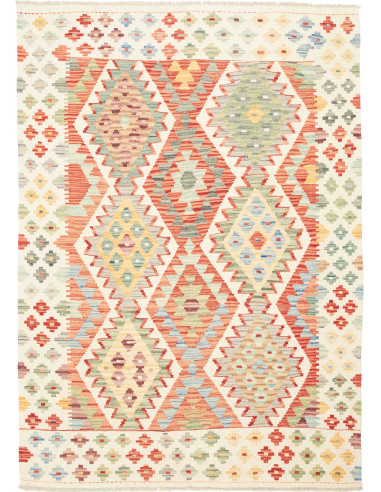 Kilim 129x186 Cm Kilim Afghanistan Lana Cardata A Mano