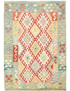 Kilim 127x178 Cm Kilim, Afghanistan, Lana Cardata A Mano