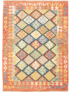 Kilim 133x181 Cm Kilim Afghanistan Lana Cardata A Mano