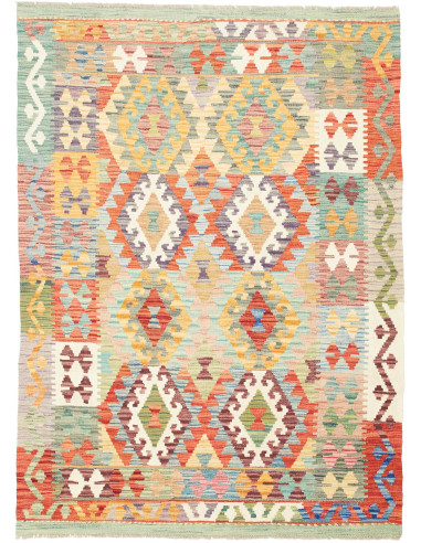 Kilim 129x178 Cm Kilim Afghanistan. Lana Cardata A Mano