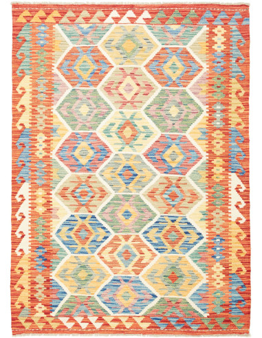 Kilim 128x176 Cm Kilim, Afghanistan, Hand-carded Wool (warp: