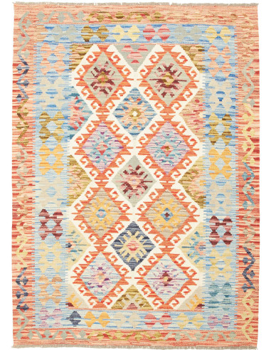 Kilim 129x177 Cm Kilim, Afghanistan, Hand-carded Wool
