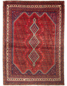 Shiraz 208x285 Cm Shiraz, Persia, Lana Cardata A Mano