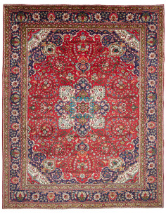 Tabriz 260x336 Cm Tabriz, Persia, Hand-carded Wool (warp: