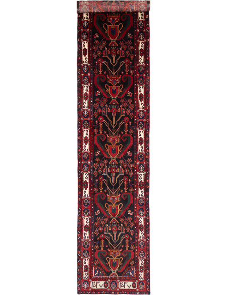 Hamadan 102x477 Cm Hamadan, Persia, Hand-carded Wool (cotton