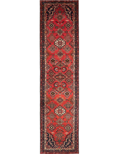 Hamadan 103x425 Cm Hamadan Persia Lana Cardata A Mano Cotone