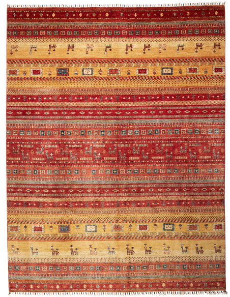 Tappeto Siva Pakistan 275x360 Rosso Ocra