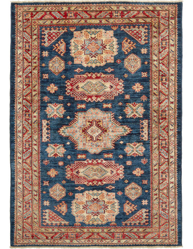Kazak Fine 124x175 Cm Kazak Fine, Pakistan, Hand-carded Wool