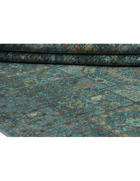 Rug Mamlouk Pakistan 146x208 Petrol Blue Emeral