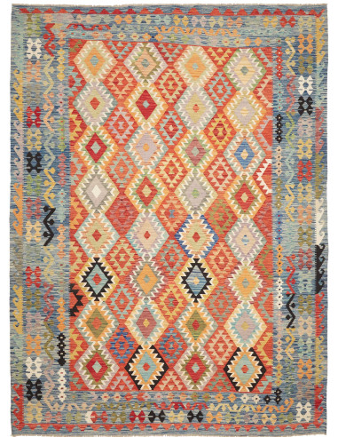 Kilim 256x354 Cm Kilim, Afghanistan, Lana Cardata A Mano