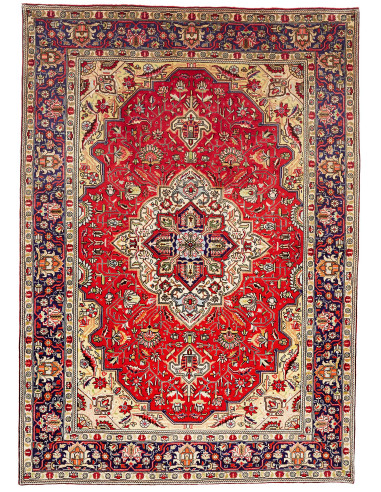 Tabriz 200x282 Cm Tabriz Persia Lana Cardata A Mano Cotone