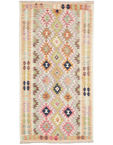 Kilim 104x198 Cm Kilim, Afghanistan, Hand-carded Wool (warp: