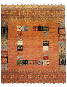 Siva 209x250 Cm Siva Pakistan Hand-carded Wool warp Cotton