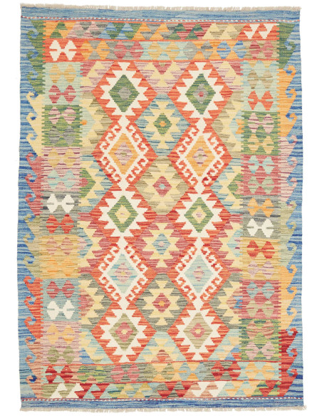 Kilim 125x175 Cm Kilim, Afghanistan, Lana Cardata A Mano