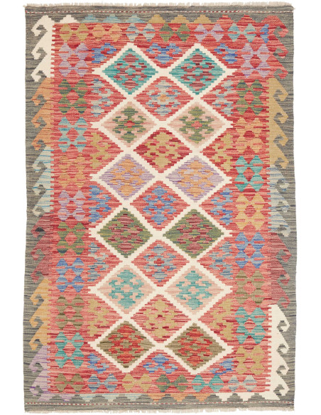 Kilim 122x183 Cm Afghan Kilim Hand-carded Wool