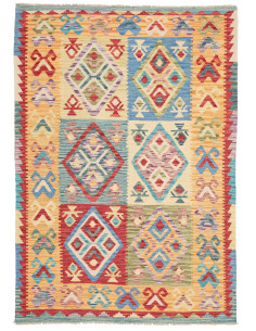 Kilim 129x188 Cm Kilim Afghanistan Lana Tessitura Piana