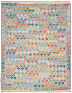 Kilim 152x197 Cm Kilim Afgano Lana Cardata A Mano Ordito In