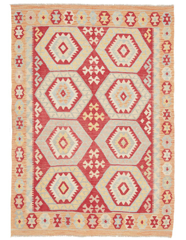 Kilim 142x200 Cm Kilim Afghanistan Lana Cardata A Mano 0.3