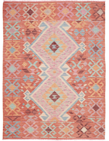 Kilim 148x200 Cm Kilim Afgano. Lana Cardata A Mano (ordito: