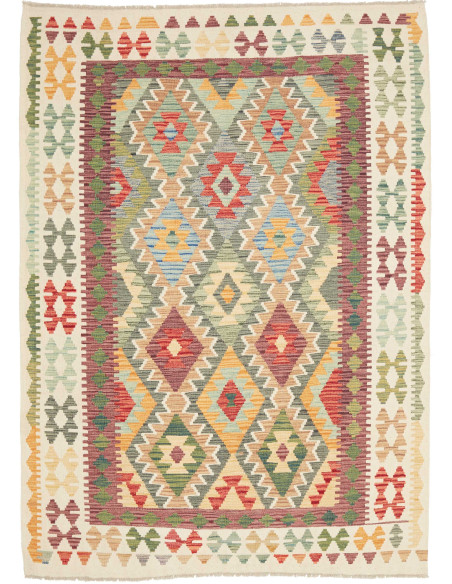 Kilim 153x210 Cm Kilim, Afghanistan, Hand-carded Wool (warp: