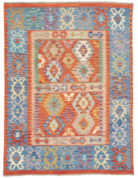 Kilim 148x197 Cm Kilim Afghanistan. Hand-carded Wool (cotton