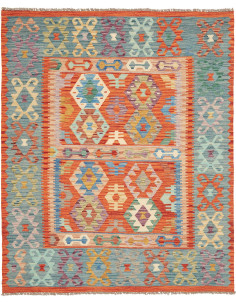 Kilim 157x193 Cm Kilim, Afghanistan, Lana Cardata A Mano,