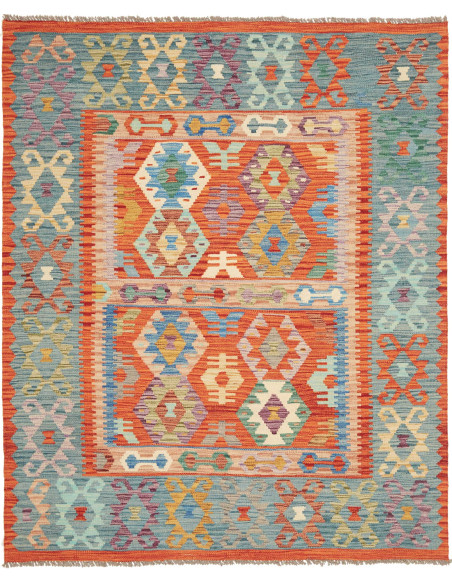 Kilim 157x193 Cm Kilim, Afghanistan, Hand-carded Wool, 0.3