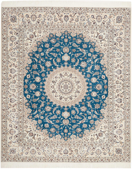 Nain 6la 213x255 Cm Nain 6la, Persia, Hand-carded Wool And