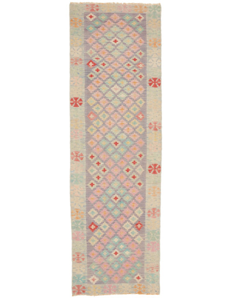 Kilim 73x244 Cm Kilim, Afghanistan, Lana Cardata A Mano,