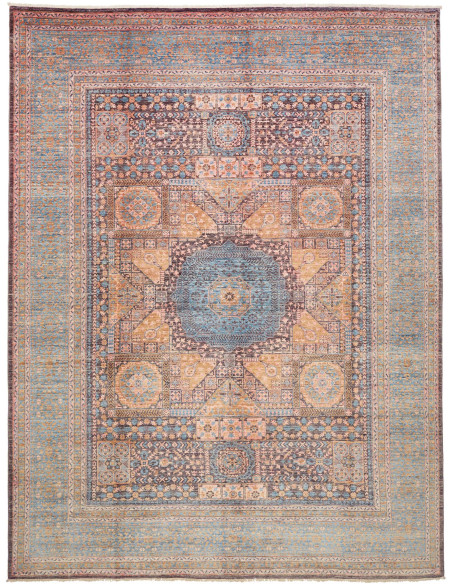Tappeto Mamlouk Pakistan 276x356 Blu Polveroso