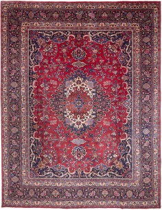 Mashad 318x408 Cm Mashad, Persia, Hand-carded Wool (warp: