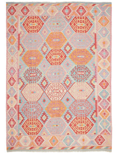 Kilim 206x287 Cm Kilim, Afghanistan, Lana Cardata A Mano,
