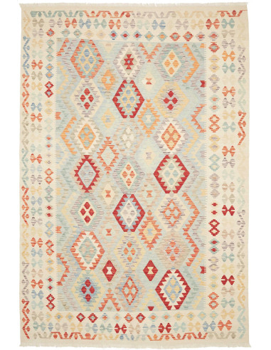 Kilim 200x297 Cm Kilim, Afghanistan, Lana Cardata A Mano