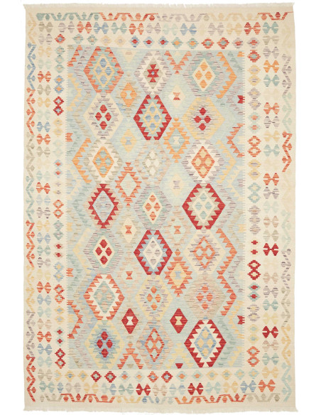 Kilim 200x297 Cm Kilim, Afghanistan, Lana Cardata A Mano