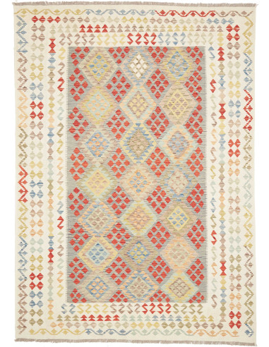 Kilim 207x292 Cm Kilim Afghanistan, Hand-carded Wool (warp: